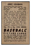 1952 Bowman Baseball #073 Jerry Coleman Yankees EX-MT 434967