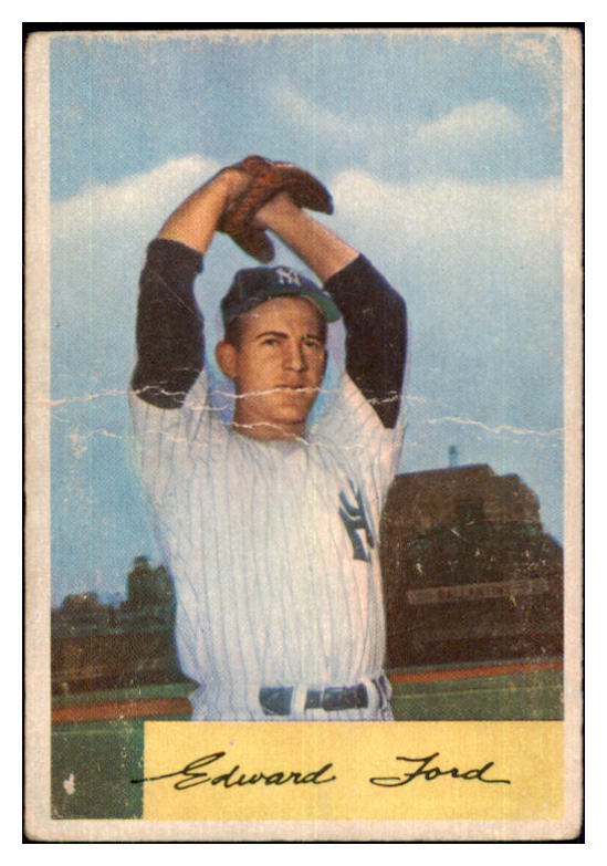 1954 Bowman Baseball #177 Whitey Ford Yankees Fair 434988