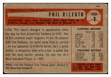 1954 Bowman Baseball #001 Phil Rizzuto Yankees VG 434994