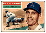 1956 Topps Baseball #109 Enos Slaughter A's EX Gray 435013