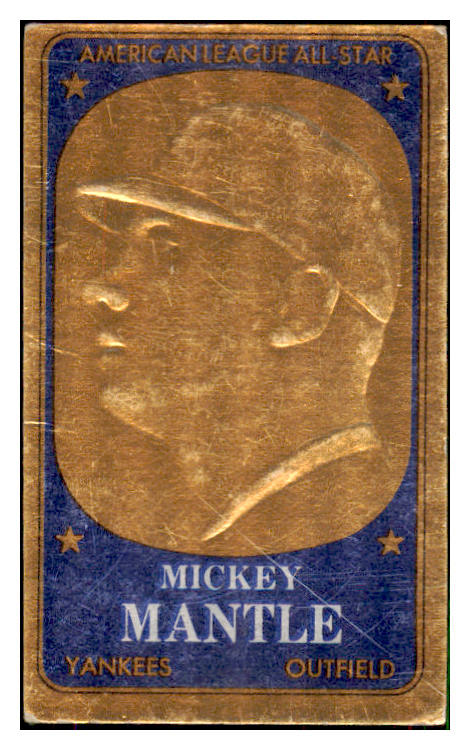 1965 Topps Baseball Embossed #011 Mickey Mantle Yankees VG-EX 435156