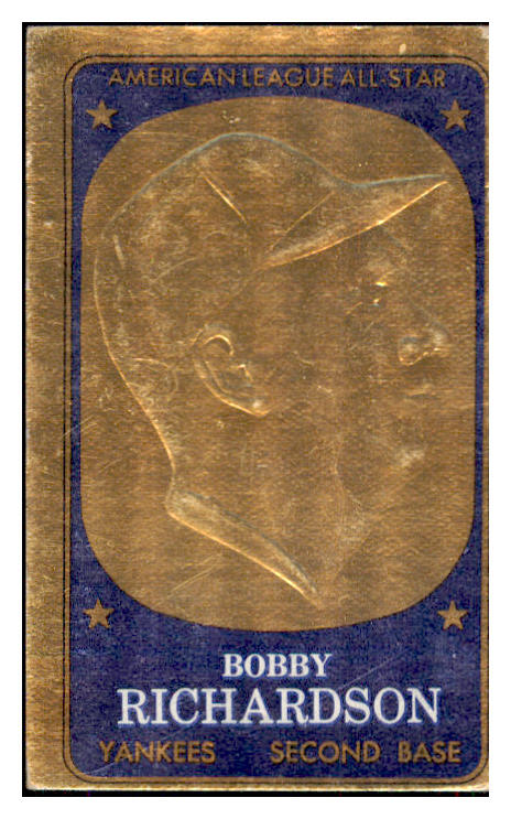1965 Topps Baseball Embossed #065 Bobby Richardson Yankees VG-EX 435157