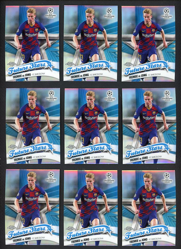 2019 Topps Chrome Future Stars #FS-FDJ Frenkie De Jong Barcelona Lot Of 10