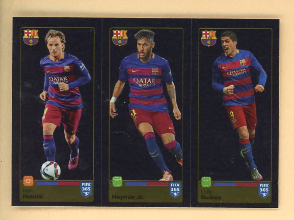 2016 Panini Stickers #360/361/362 Neymar Jr. Ivan Rakitic Luis Suarez 435399