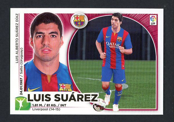 2014 Panini Stickers #014 Luis Suarez Barcelona 435434