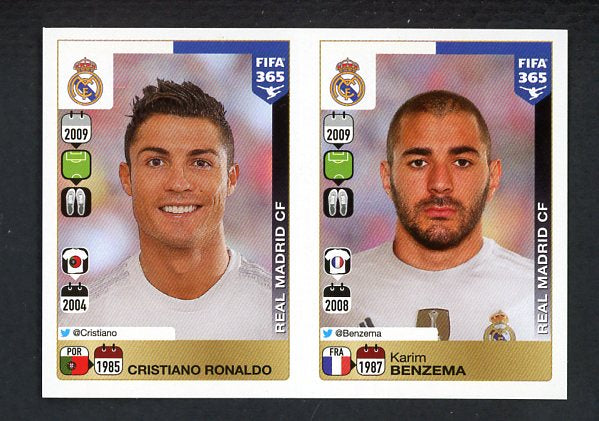 2015 Panini Stickers #399/400 Cristiano Ronaldo Karim Benzema 435439