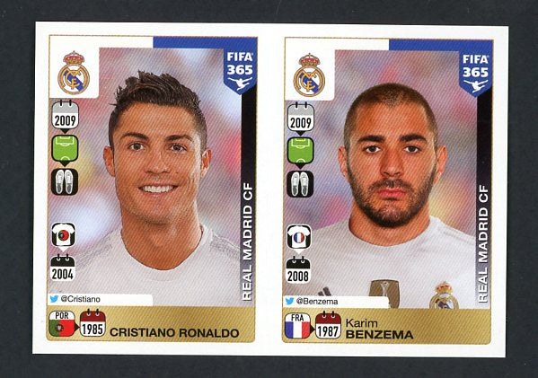 2015 Panini Stickers #399/400 Cristiano Ronaldo Karim Benzema 435440