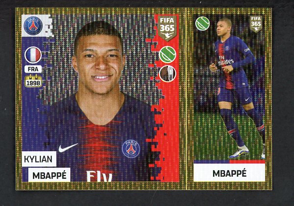 2018 Panini Stickers #135 Kylian Mbappe PSG 435448