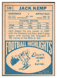 1968 Topps Football #149 Jack Kemp Bills NR-MT 435531