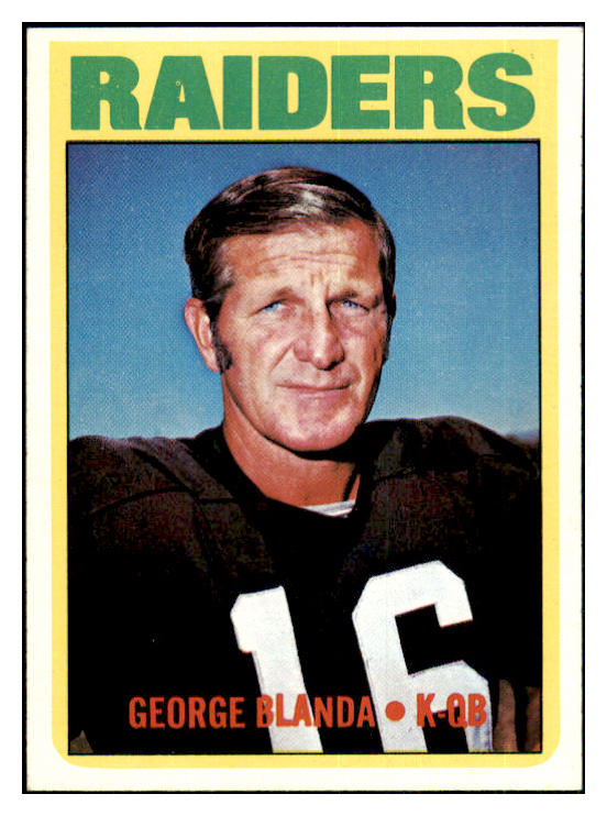 1972 Topps Football #235 George Blanda Raiders NR-MT 435541