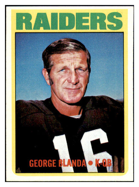 1972 Topps Football #235 George Blanda Raiders NR-MT 435541