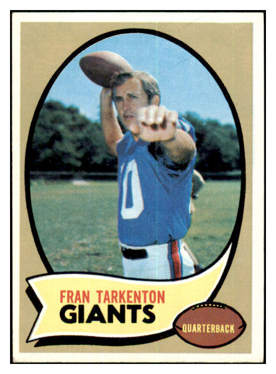 1970 Topps Football #080 Fran Tarkenton Giants EX-MT 435560