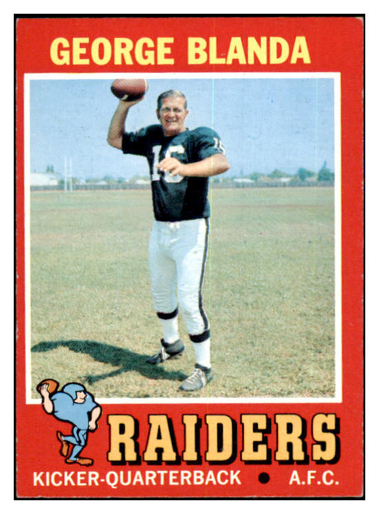 1971 Topps Football #039 George Blanda Raiders EX-MT 435563