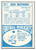 1968 Topps Football #169 Don Maynard Jets EX-MT 435575