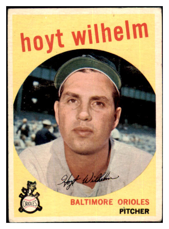 1959 Topps Baseball #349 Hoyt Wilhelm Orioles EX 435615