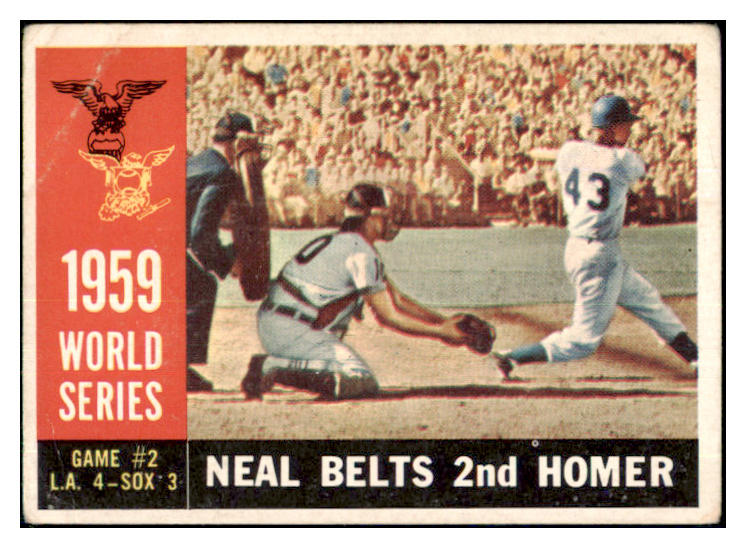 1960 Topps Baseball #386 World Series Game 2 Charlie Neal VG-EX 435623