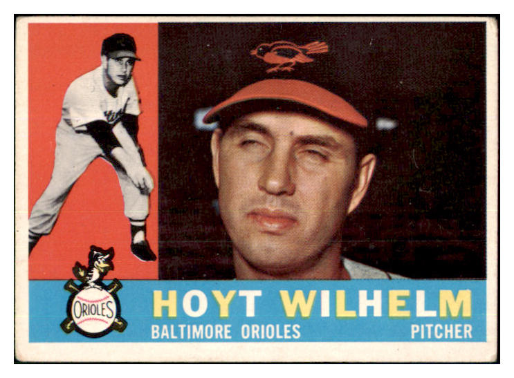 1960 Topps Baseball #395 Hoyt Wilhelm Orioles EX 435625