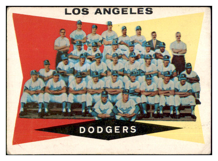 1960 Topps Baseball #018 Los Angeles Dodgers Team VG-EX 435630