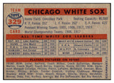 1957 Topps Baseball #329 Chicago White Sox Team EX-MT 435653