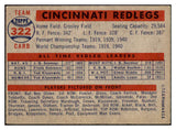 1957 Topps Baseball #322 Cincinnati Reds Team EX-MT 435656