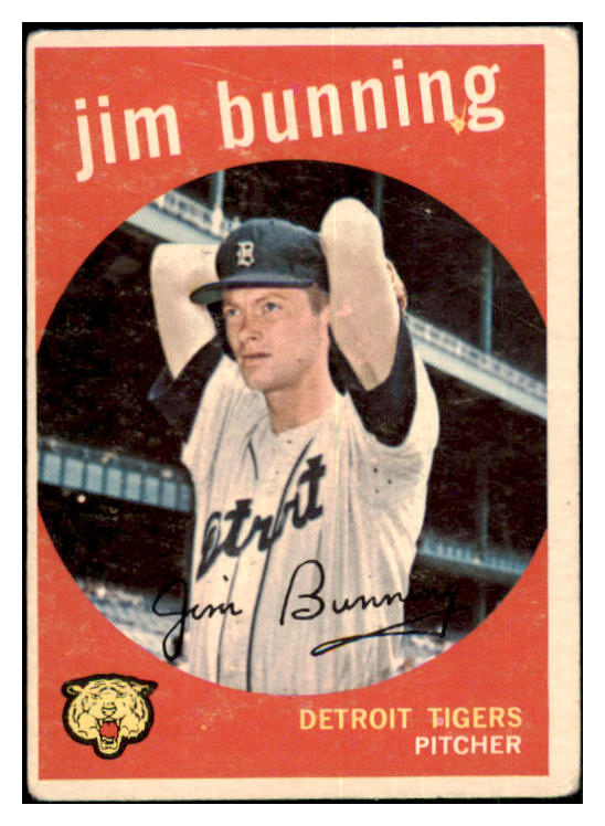 1959 Topps Baseball #149 Jim Bunning Tigers VG 435671