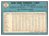 1965 Topps Baseball #513 New York Yankees Team VG-EX 435698