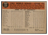 1962 Topps Baseball #236 World Series Game 5 Blanchard EX 435710