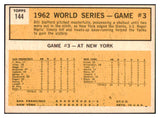 1963 Topps Baseball #144 World Series Game 3 Roger Maris EX-MT 435721