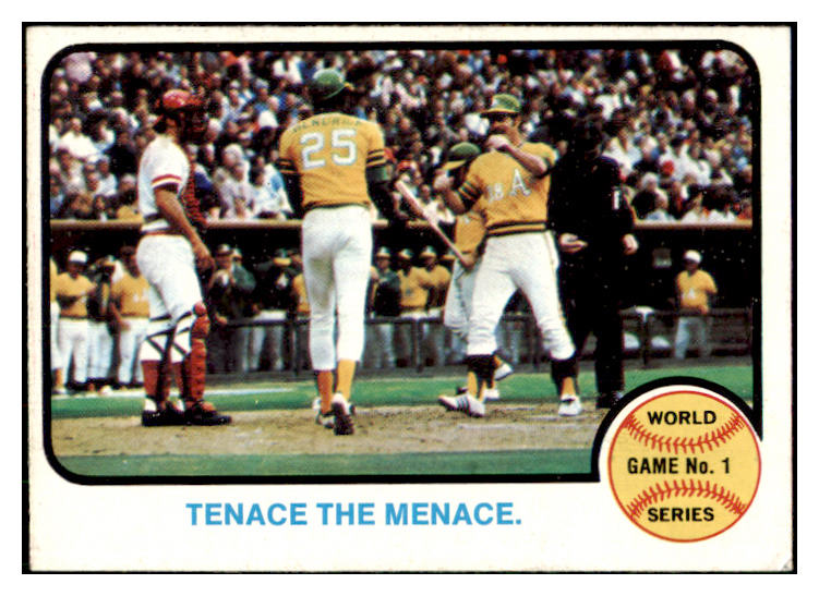 1973 Topps Baseball #203 World Series Game 1 Johnny Bench EX 435724