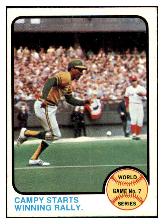 1973 Topps Baseball #209 World Series Game 7 Bert Campaneris NR-MT 435727