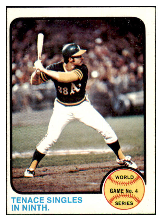 1973 Topps Baseball #206 World Series Game 4 Gene Tenace EX-MT 435732