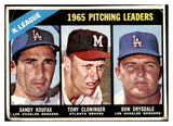 1966 Topps Baseball #223 N.L. Win Leaders Sandy Koufax GD-VG 435791