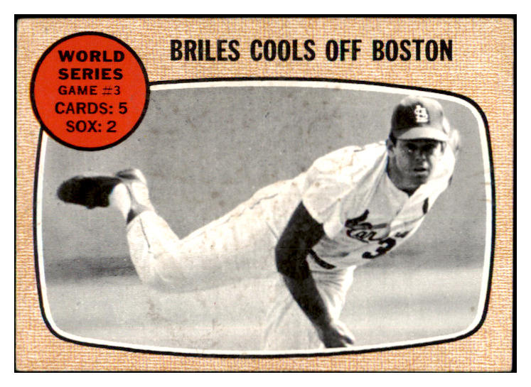 1968 Topps Baseball #153 World Series Game 3 Nelson Briles VG-EX 435812