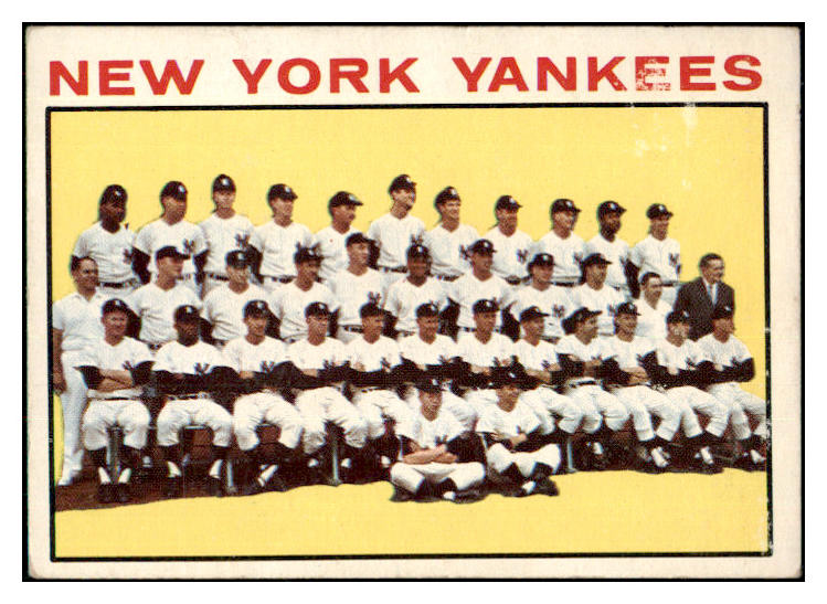 1964 Topps Baseball #433 New York Yankees Team VG-EX 435839