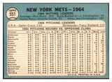 1965 Topps Baseball #551 New York Mets Team EX 435845