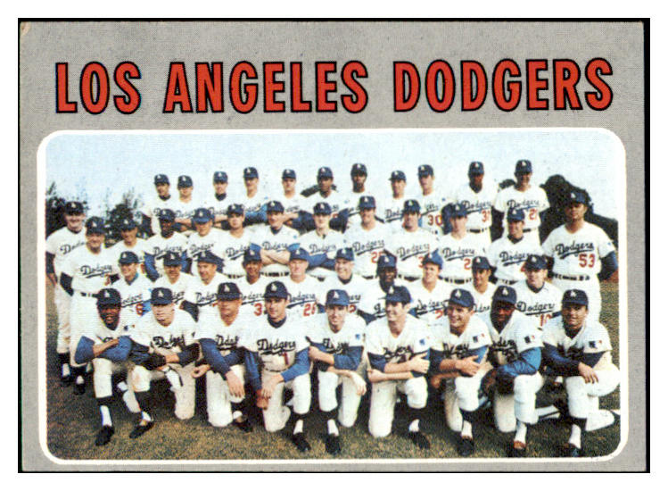 1970 Topps Baseball #411 Los Angeles Dodgers Team EX-MT 435855