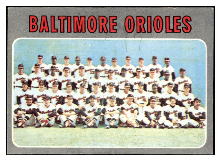 1970 Topps Baseball #387 Baltimore Orioles Team EX-MT 435856