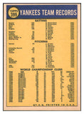 1970 Topps Baseball #399 New York Yankees Team EX-MT 435857