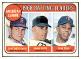1969 Topps Baseball #001 A.L. Batting Leaders Carl Yastrzemski GD-VG 435874