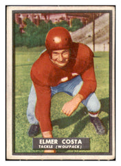 1951 Topps Magic Football #060 Elmer Costa North Carolina St. EX Scratched 435932