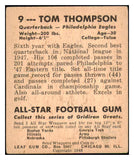 1948 Leaf Football #009 Tom Thompson Eagles EX 435989