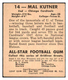 1948 Leaf Football #014 Mal Kutner Cardinals GD-VG 435991