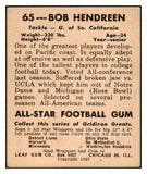 1948 Leaf Football #065 Bob Hendreen USC EX 436036