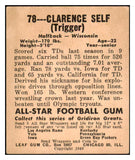 1948 Leaf Football #078 Clarence Self Wisconsin VG-EX 436049