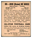 1948 Leaf Football #086 Bob Demoss Purdue VG 436057