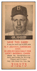 1954 New York Journal American Jim Hughes Dodgers EX 436318