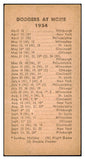1954 New York Journal American Jim Hughes Dodgers EX 436318