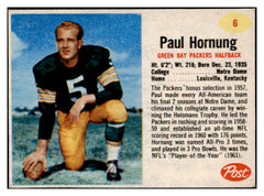 1962 Post Football #006 Paul Hornung Packers EX-MT 436387