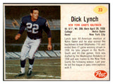 1962 Post Football #023 Dick Lynch Giants EX 436397
