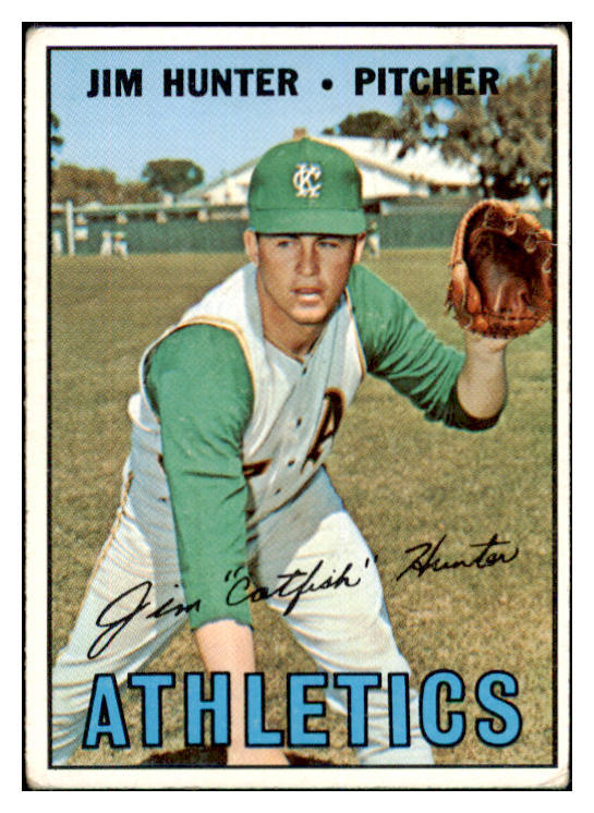 1967 Topps Baseball #369 Catfish Hunter A's VG 436559